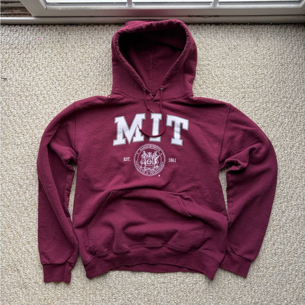 MIT Maroon College style Hoodie. Size Small.